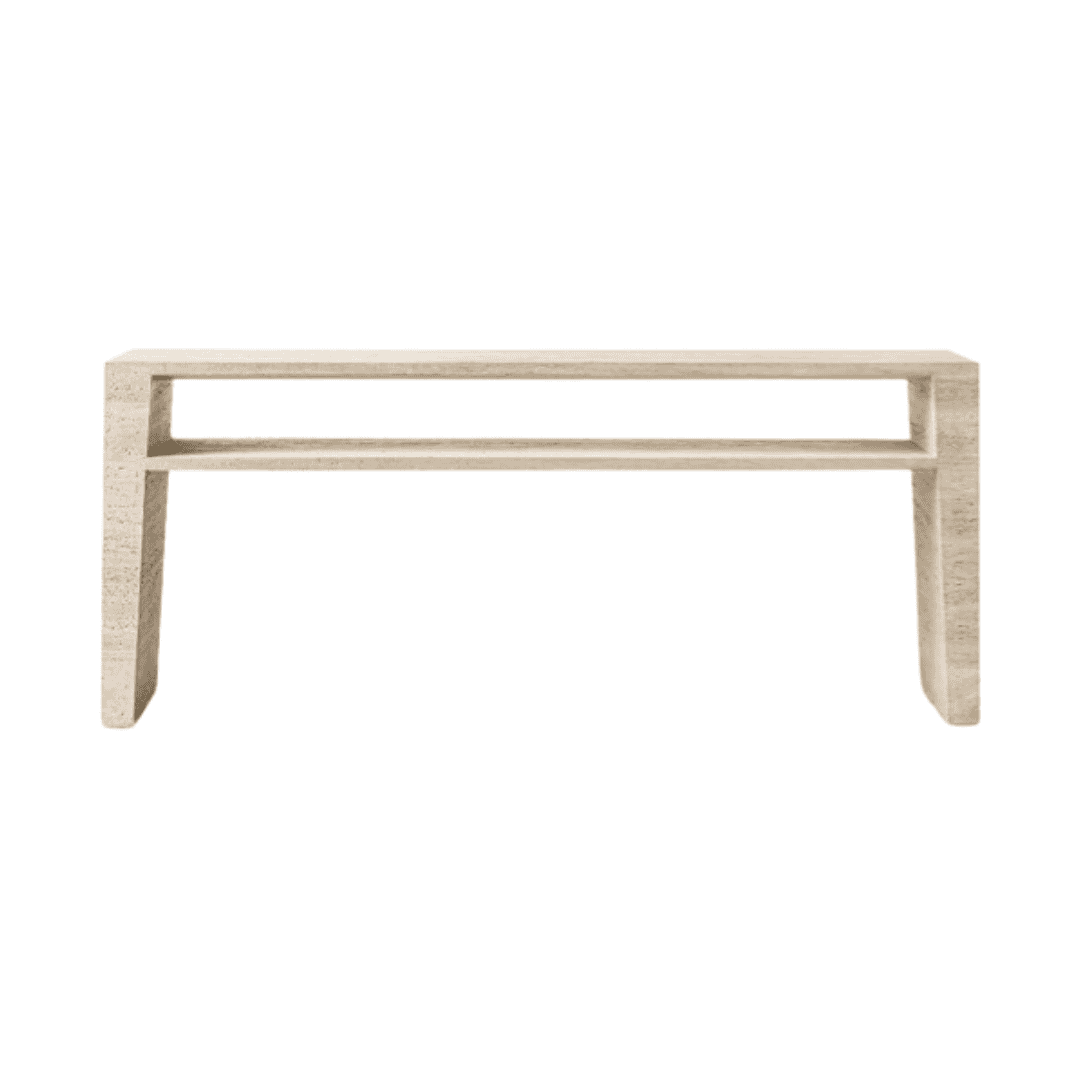 Travertine Konsolentisch mit Ablagefach